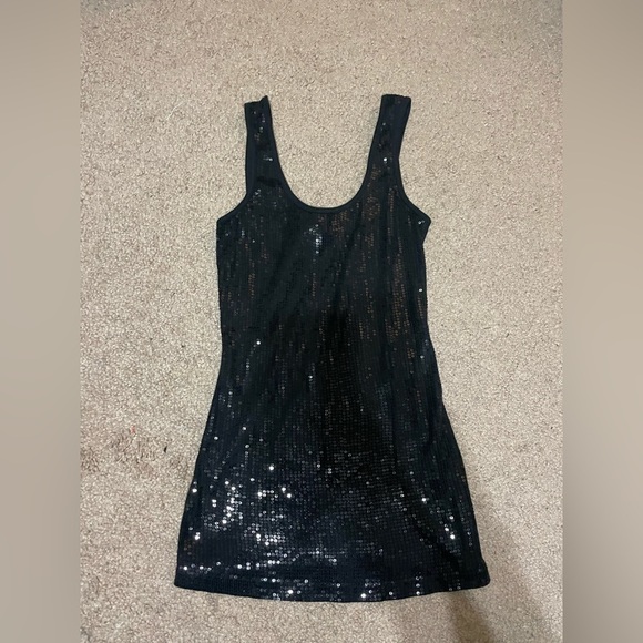 Express black Sequin Tank top size XS - Picture 3 of 6